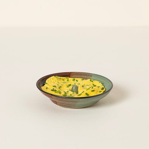 Handmade Stoneware Omelet Dish - gallery image 1