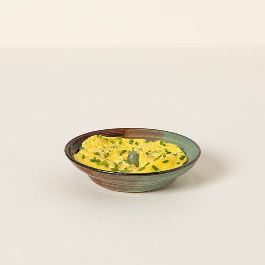 Handmade Stoneware Omelet Dish - gallery image 1