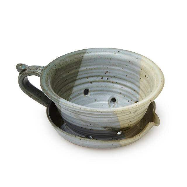 Handmade Stoneware Berry Rinsing Bowl - gallery image 2