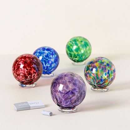 Birth Month Glass Wishing Ball - gallery image 2