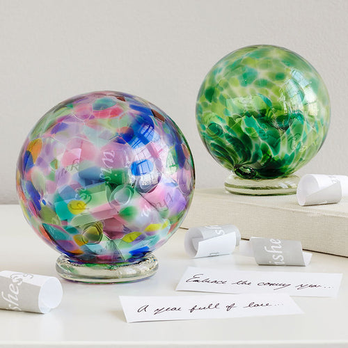 Birth Month Glass Wishing Ball - gallery image 1
