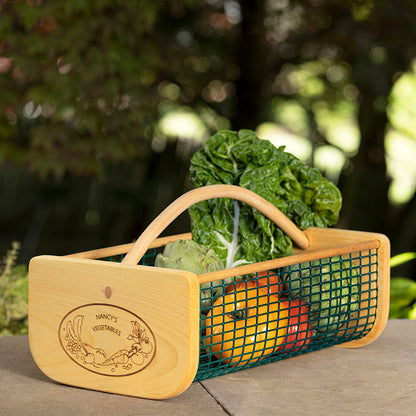Wooden Garden Harvest Basket - gallery image 7