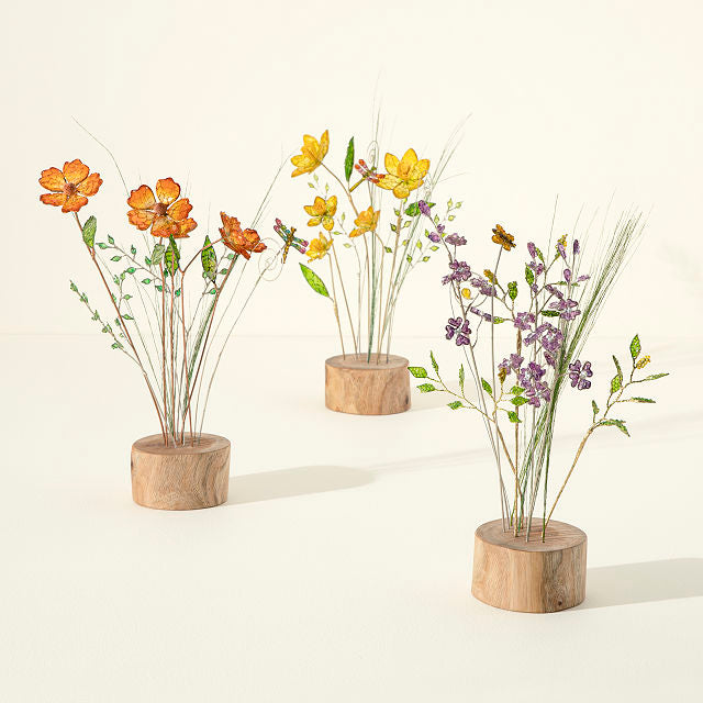 Birth Month Glass Wildflower Bouquet - gallery image 1