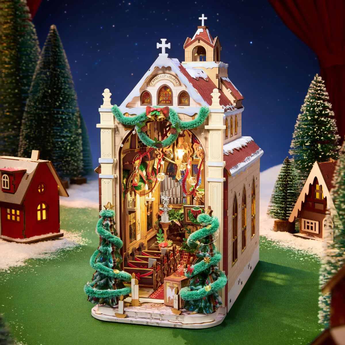 Rolife Caroling Cathedral TGB26 Book Nook Kit - gallery image 2