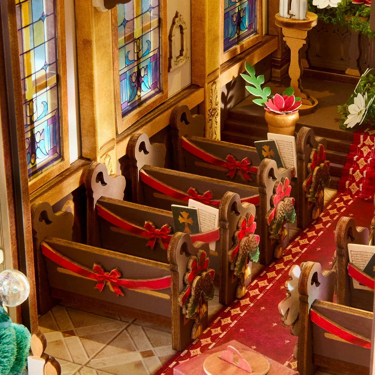 Rolife Caroling Cathedral TGB26 Book Nook Kit - gallery image 5