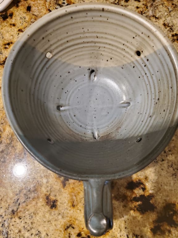 Handmade Stoneware Berry Rinsing Bowl - gallery image 6
