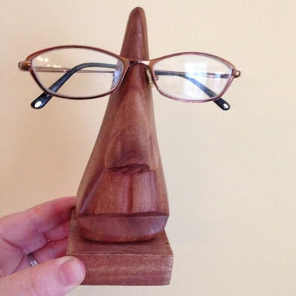 Hand Carved Wooden Eyeglasses Stand - gallery image 5