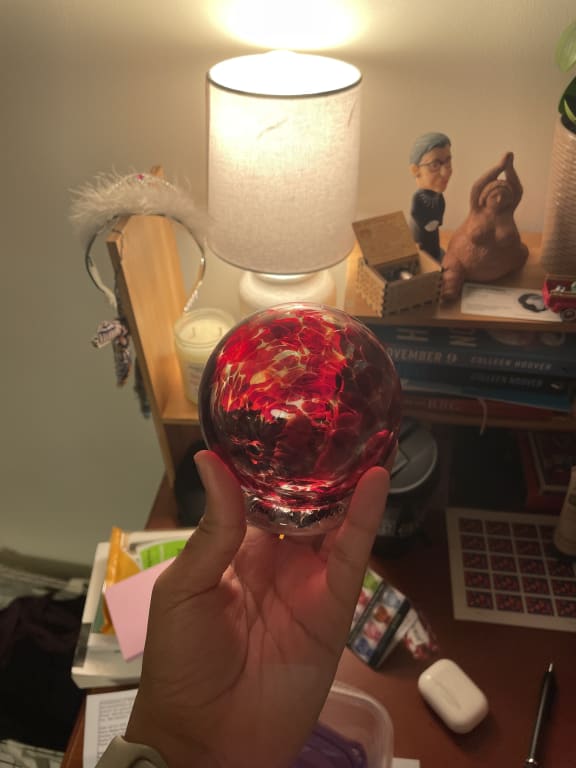 Birth Month Glass Wishing Ball - gallery image 6