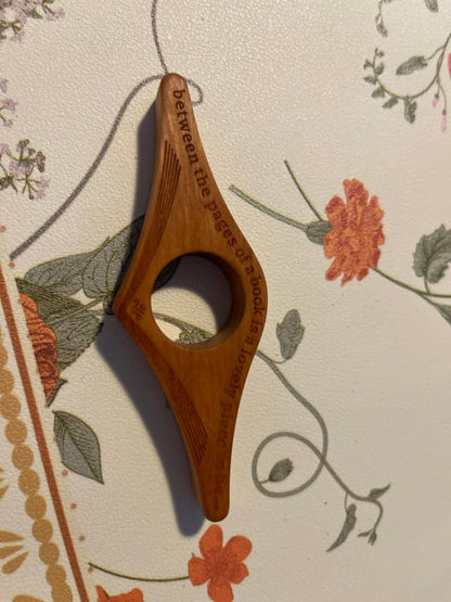 Cherry Wood One Handed Book Buddy - gallery image 4