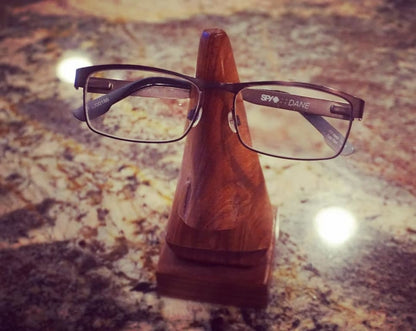 Hand Carved Wooden Eyeglasses Stand - gallery image 7
