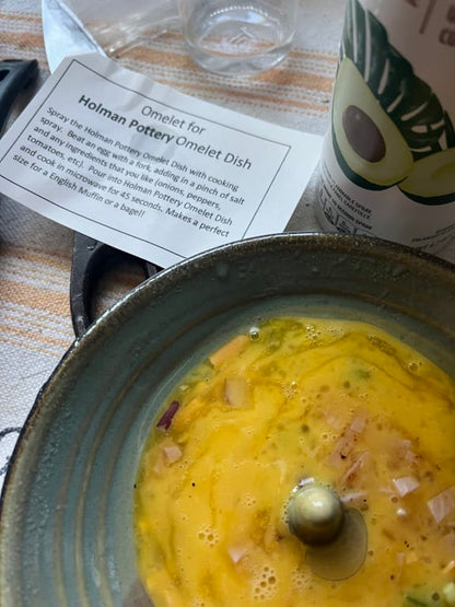 Handmade Stoneware Omelet Dish - gallery image 5