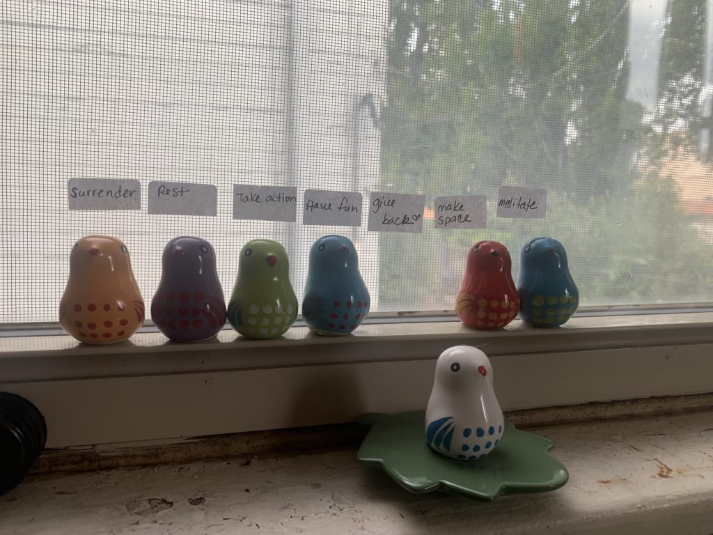 Seven Ceramic Guide Birds - gallery image 3
