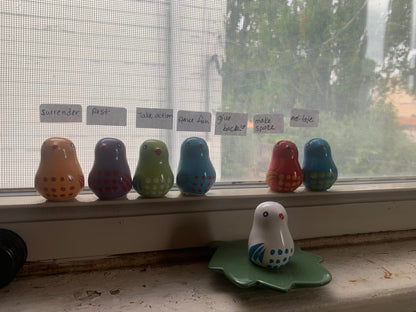 Seven Ceramic Guide Birds - gallery image 3