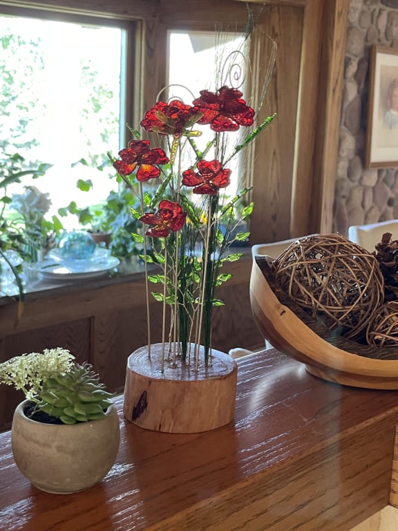 Birth Month Glass Wildflower Bouquet - gallery image 9